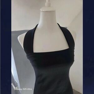 Elegant Black Halter Dress